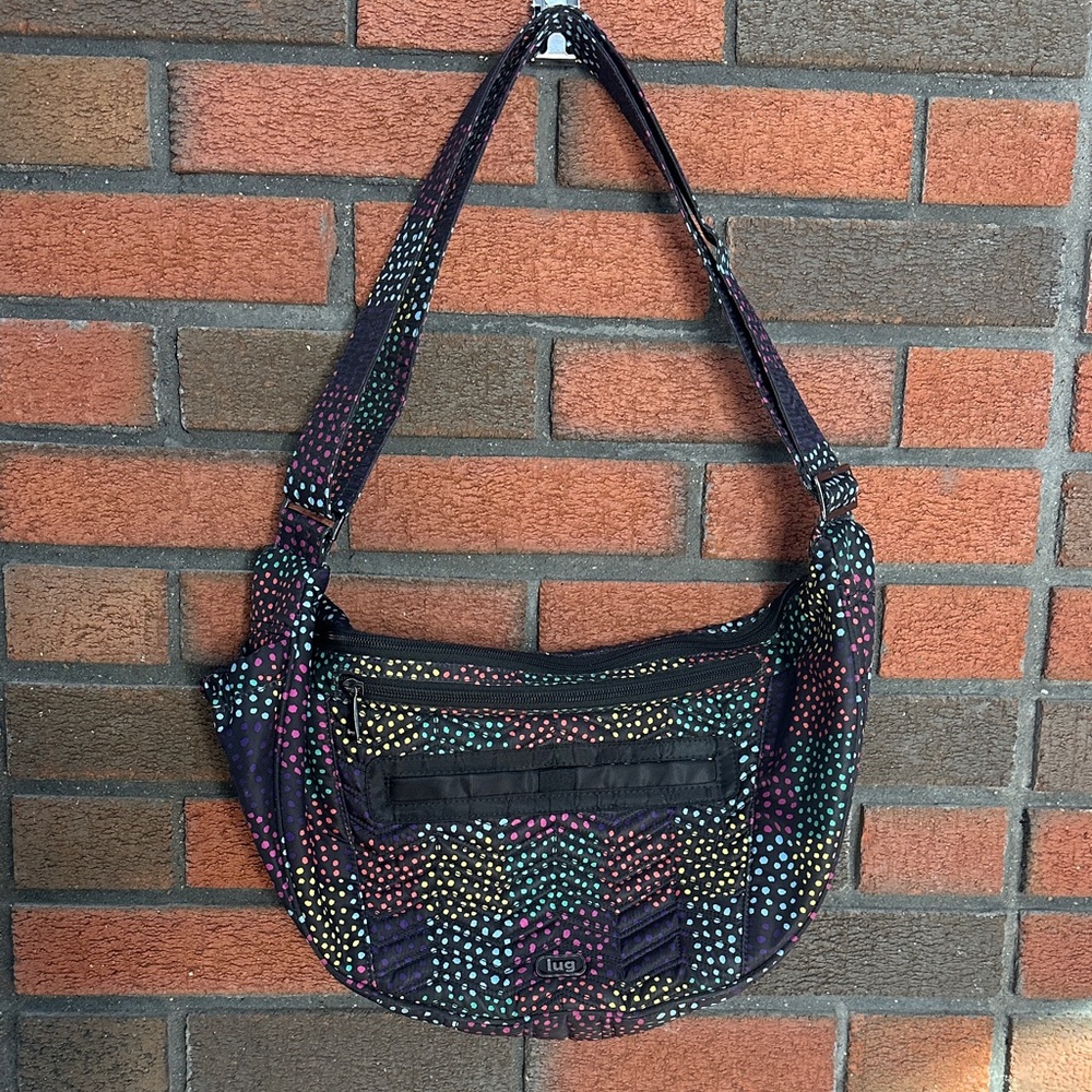 Lug Women's Dotted Shoulder Bag - Black and Multicolor